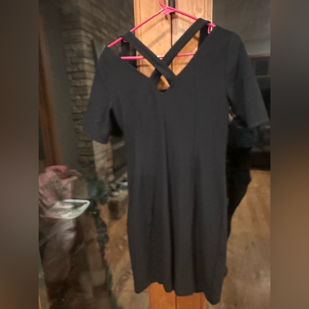 Boston Proper Black Mini Dress - Picture 2 of 4